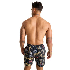 Pittsburgh Steelers Chubbies The Neon 5.5" Classic Lined Swim Trunks - Black - NFL