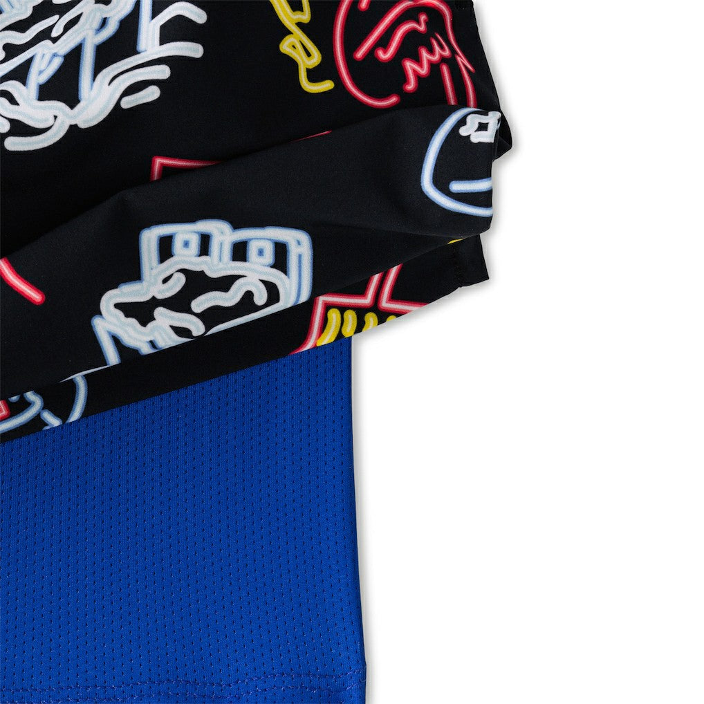 Buffalo Bills Chubbies The Neon 5.5" Classic Lined Swim Trunks - Black - NFL