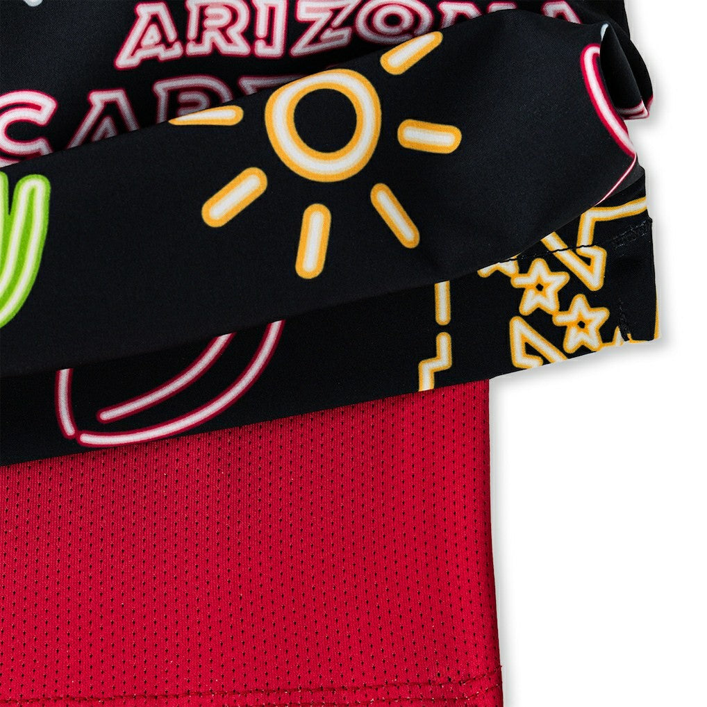 Arizona Cardinals Chubbies The Neon 5.5" Classic Lined Swim Trunks - Black - NFL