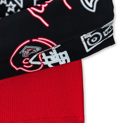 Atlanta Falcons Chubbies The Neon 5.5" Classic Lined Swim Trunks - Black - NFL