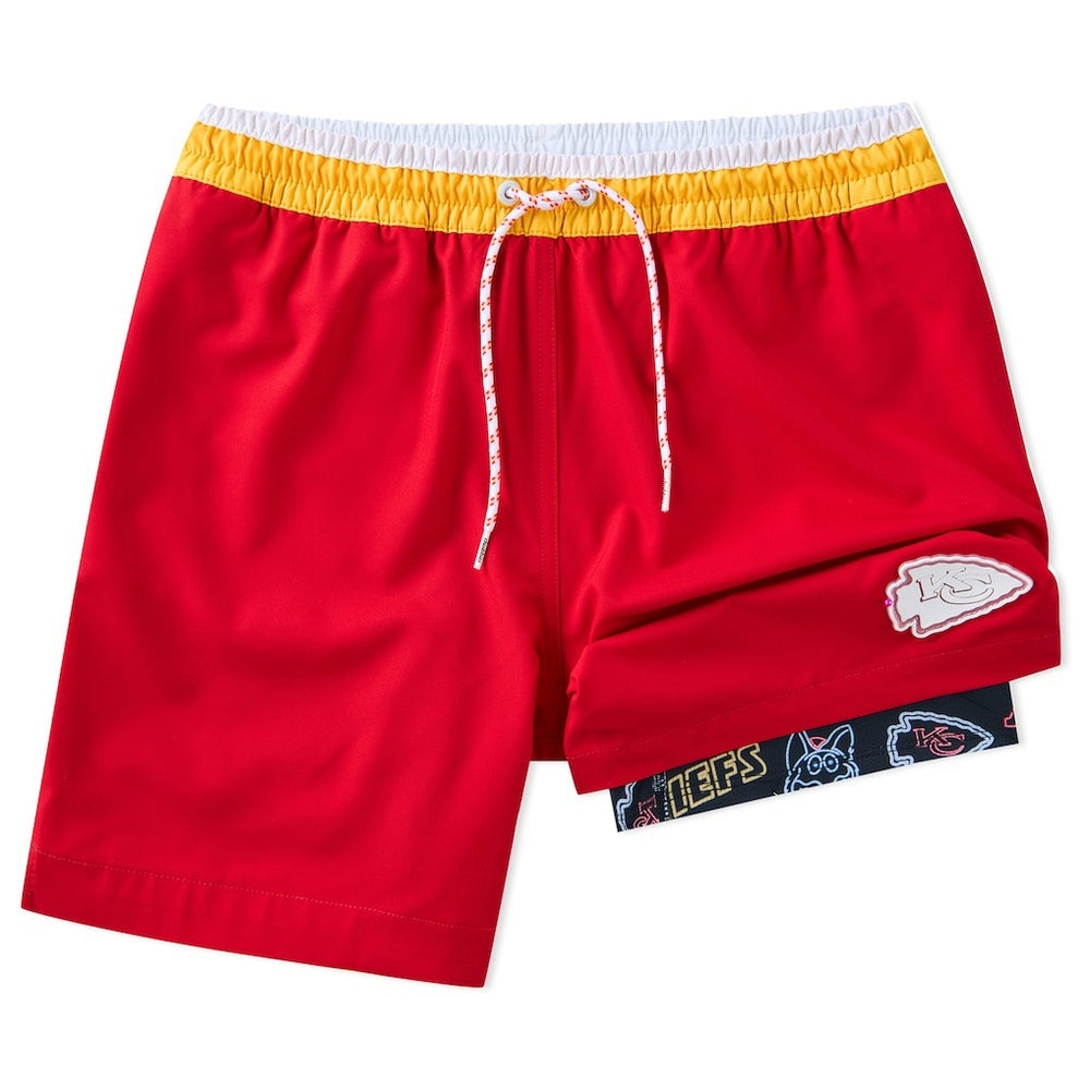 Kansas City Chiefs Chubbies 5.5" Classic Lined Swim Trunks - Red - NFL