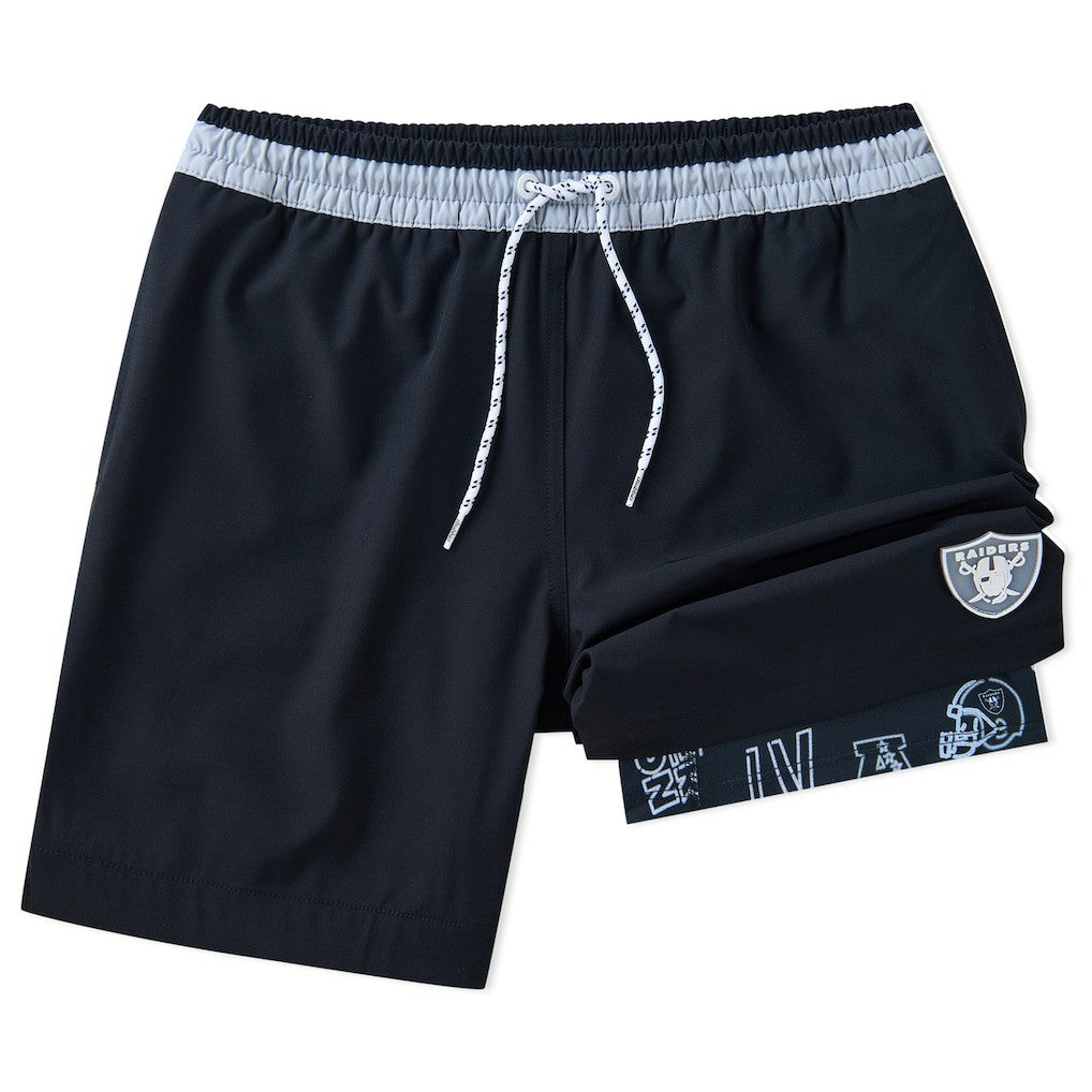 Las Vegas Raiders Chubbies 5.5" Classic Lined Swim Trunks - Black - NFL