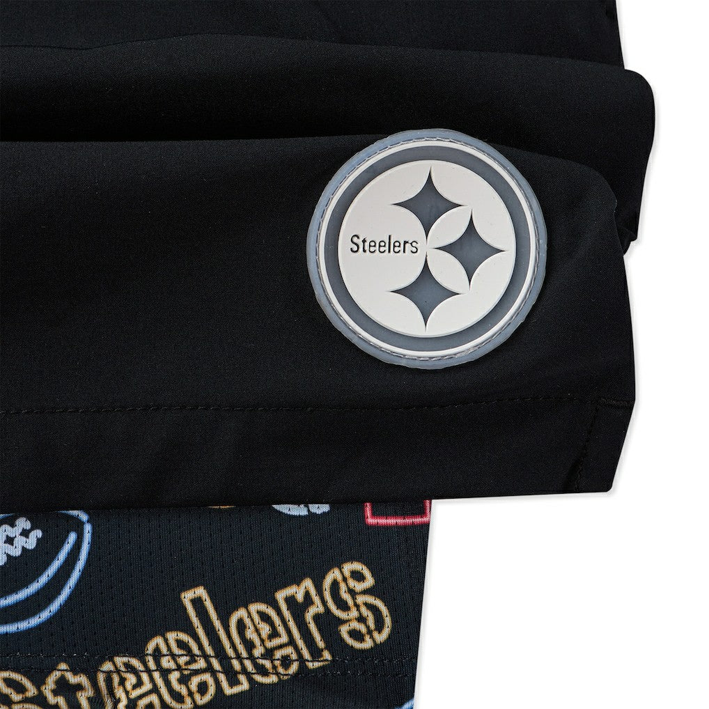 Pittsburgh Steelers Chubbies 5.5" Classic Lined Swim Trunks - Black - NFL