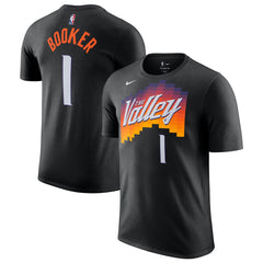Nike Devin Booker Phoenix Suns Unisex 2025/26 City Edition Name & Number T-Shirt Black