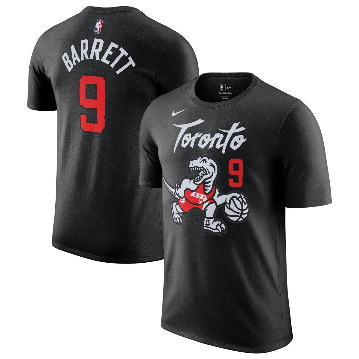Nike RJ Barrett Toronto Raptors Unisex 2025/26 City Edition Name & Number T-Shirt Black