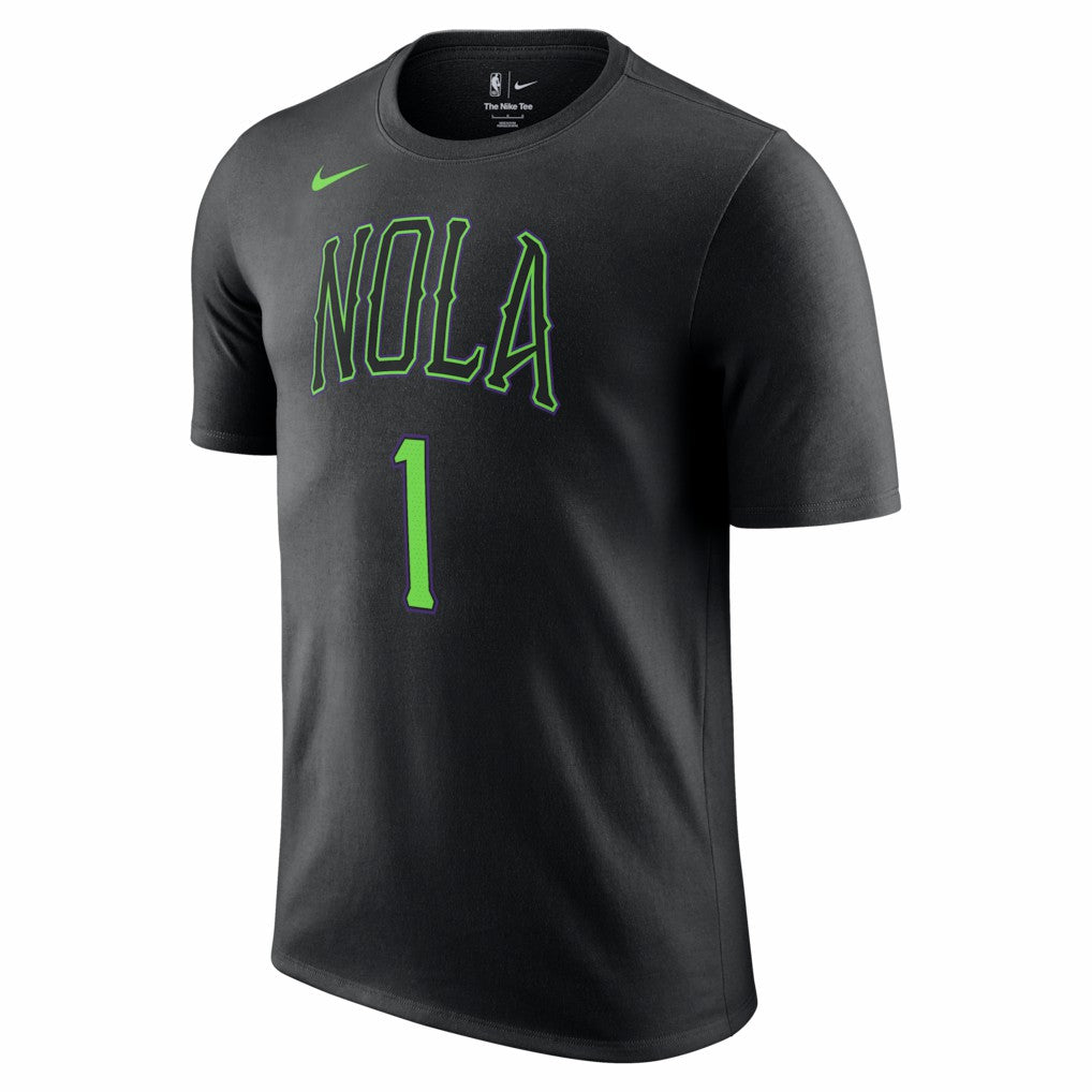 Nike Zion Williamson New Orleans Pelicans Unisex 2025/26 City Edition Name & Number T-Shirt Black