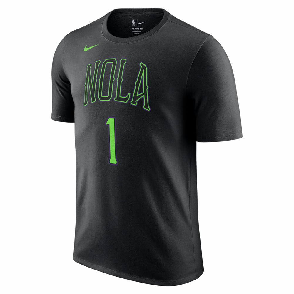 Nike Zion Williamson New Orleans Pelicans Unisex 2025/26 City Edition Name & Number T-Shirt Black