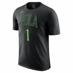 Nike Zion Williamson New Orleans Pelicans Unisex 2025/26 City Edition Name & Number T-Shirt Black