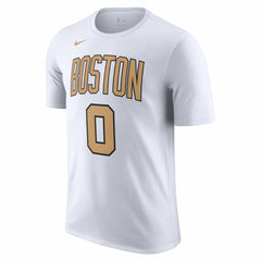 Nike Jayson Tatum Boston Celtics Unisex 2025/26 City Edition Name & Number T-Shirt White