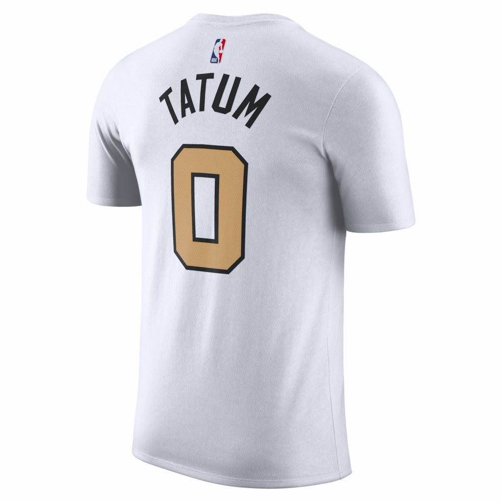 Nike Jayson Tatum Boston Celtics Unisex 2025/26 City Edition Name & Number T-Shirt White