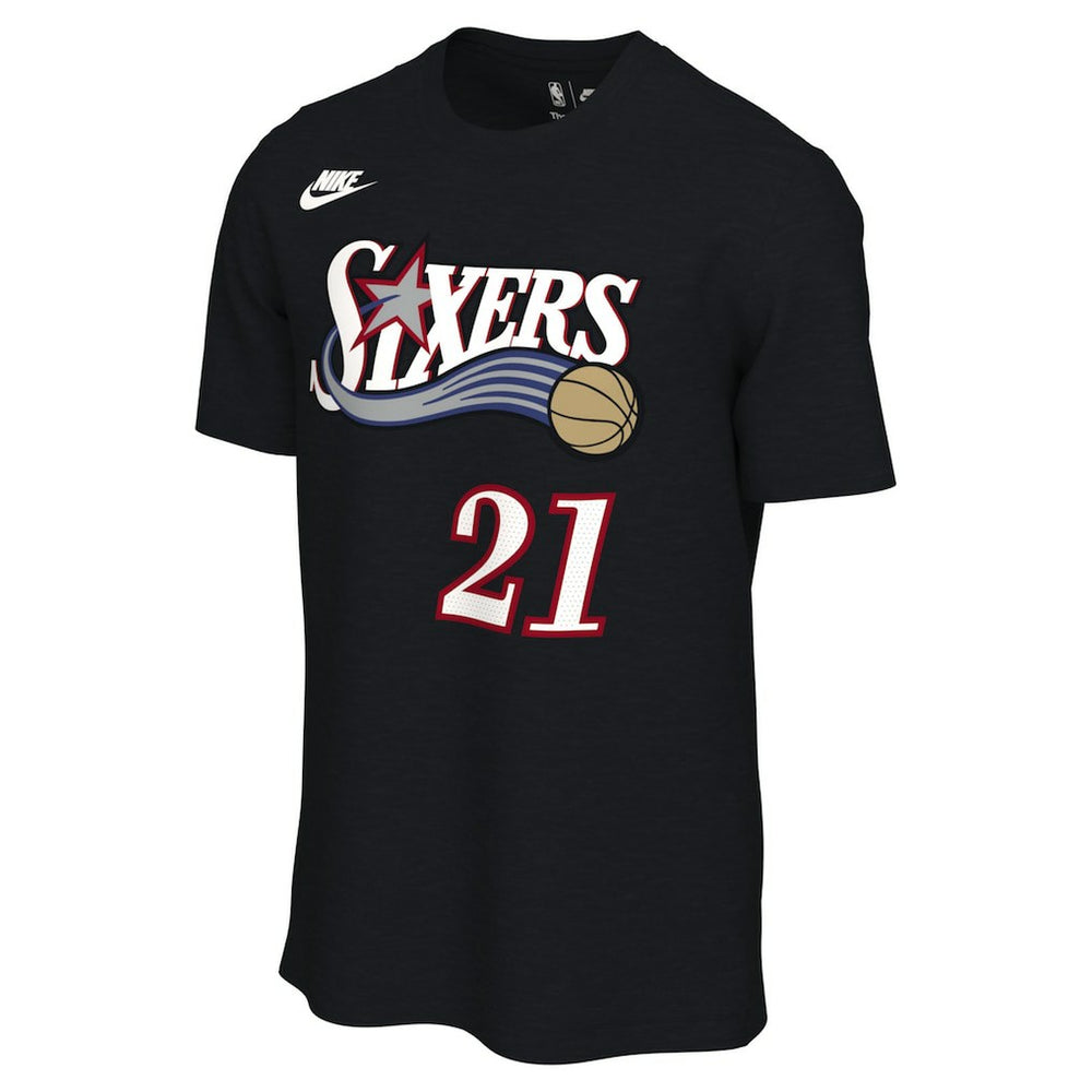 Nike Joel Embiid Philadelphia 76ers Unisex Name & Number T-Shirt Classic Edition Black
