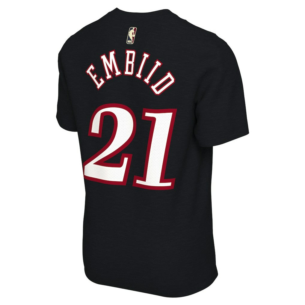 Nike Joel Embiid Philadelphia 76ers Unisex Name & Number T-Shirt Classic Edition Black