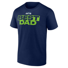Seattle Seahawks Best Dad Father's Day T-Shirt - College Navy - NFL