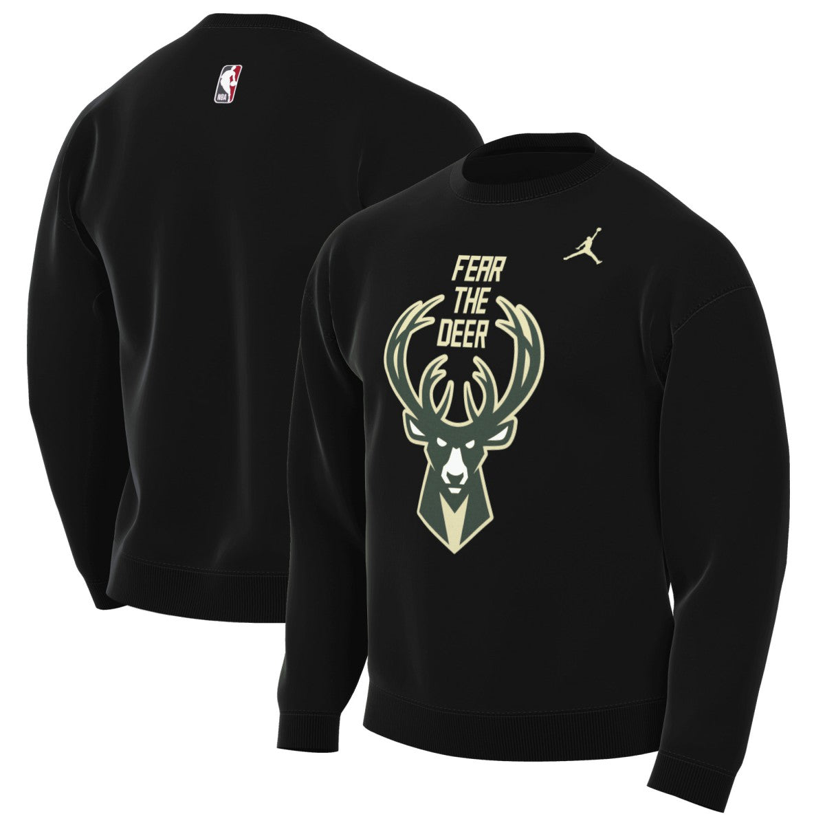Milwaukee Bucks Jordan Brand Statement Edition Sweatshirt Black