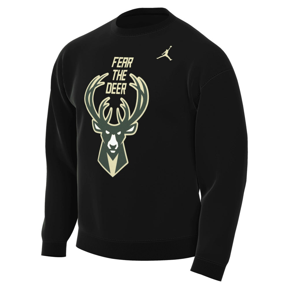 Milwaukee Bucks Jordan Brand Statement Edition Sweatshirt Black