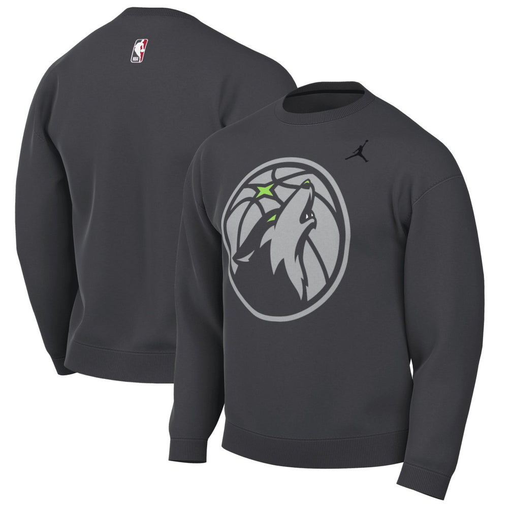Minnesota Timberwolves Jordan Brand Statement Edition Sweatshirt Anthracite