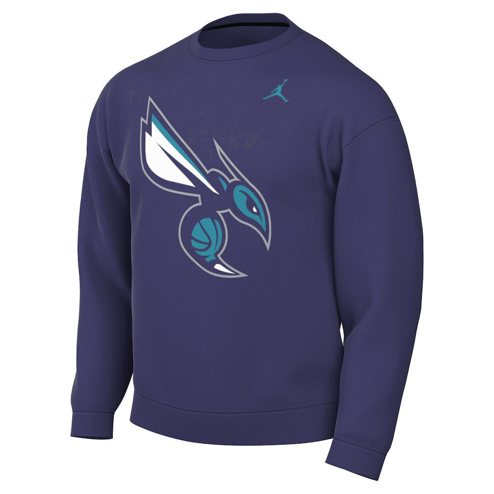 Charlotte Hornets Jordan Brand Statement Edition Sweatshirt Purple