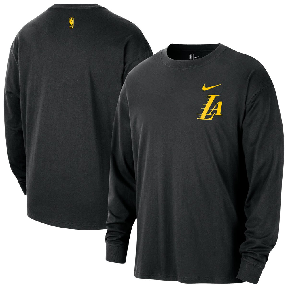 Nike Los Angeles Lakers 2025/26 City Edition Remix Essential Logo Long Sleeve T-Shirt Black