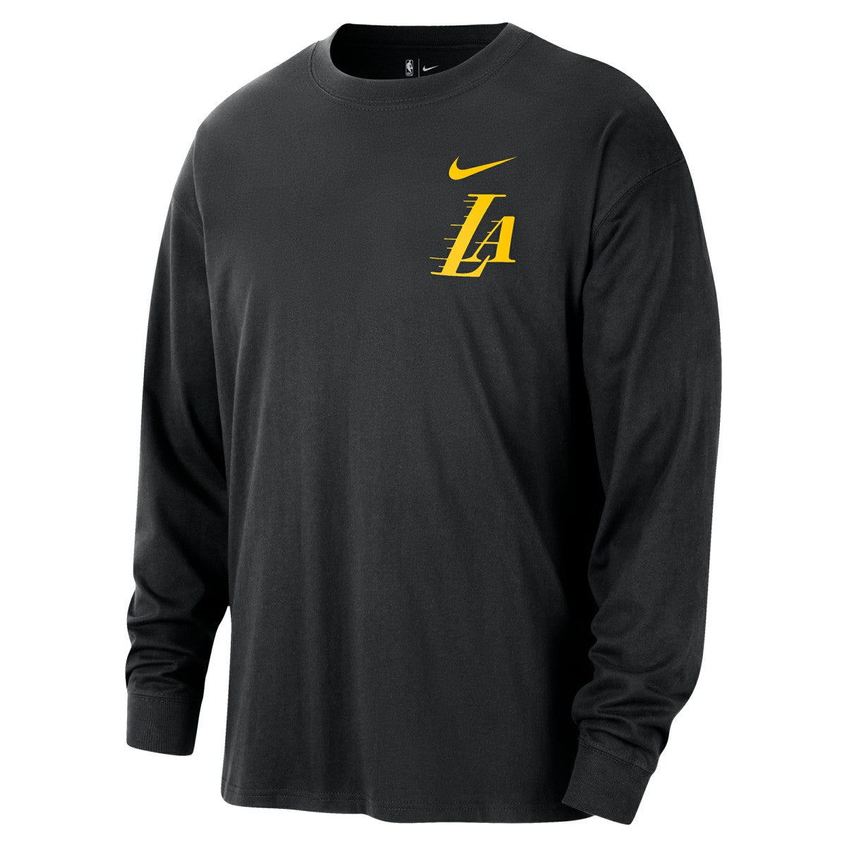 Nike Los Angeles Lakers 2025/26 City Edition Remix Essential Logo Long Sleeve T-Shirt Black