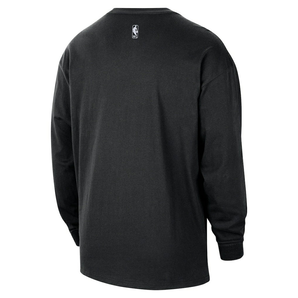 Nike Brooklyn Nets 2025/26 City Edition Remix Essential Logo Long Sleeve T-Shirt Black