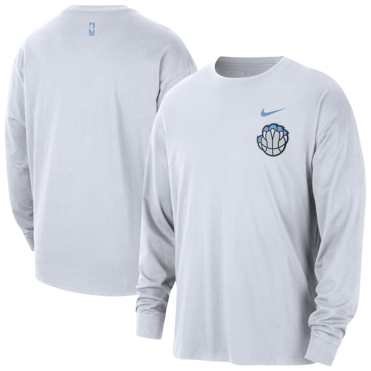 Nike Memphis Grizzlies 2025/26 City Edition Remix Essential Logo Long Sleeve T-Shirt White