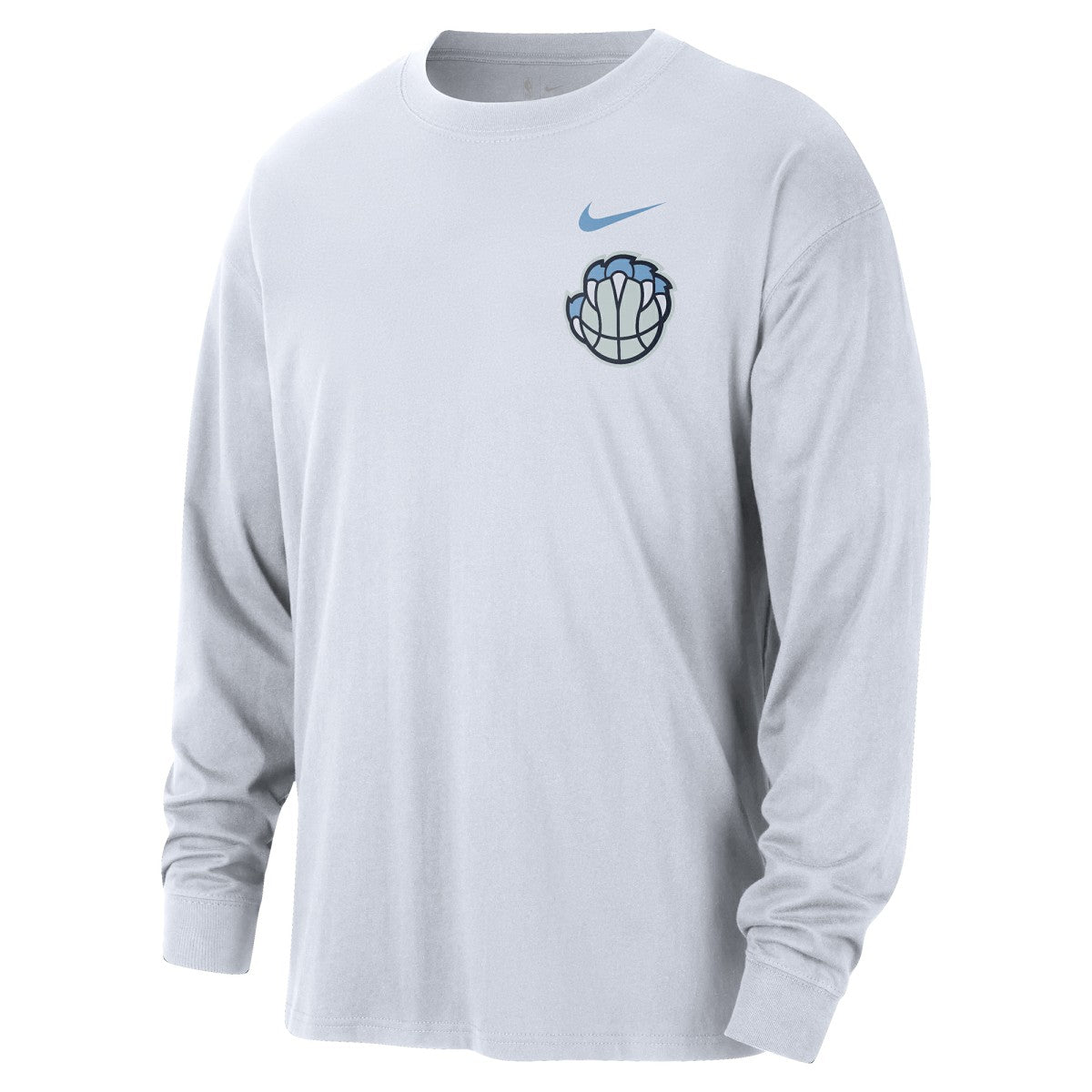 Nike Memphis Grizzlies 2025/26 City Edition Remix Essential Logo Long Sleeve T-Shirt White