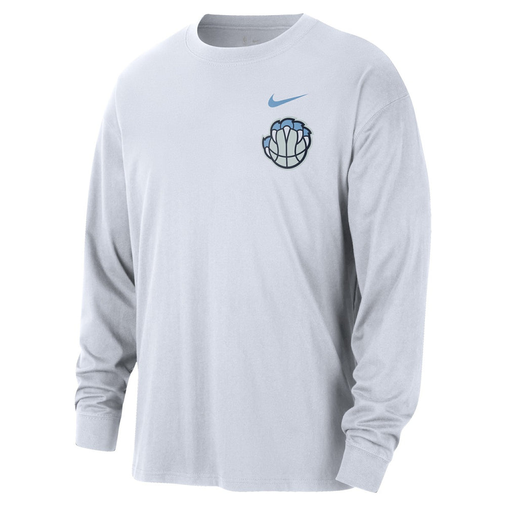 Nike Memphis Grizzlies 2025/26 City Edition Remix Essential Logo Long Sleeve T-Shirt White