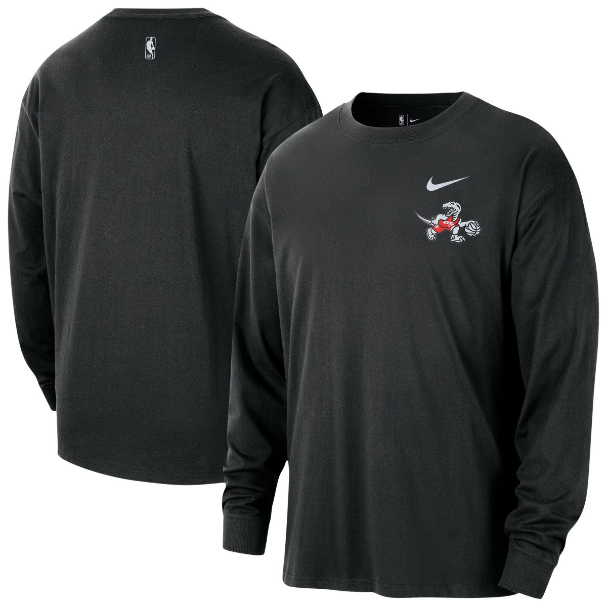 Nike Toronto Raptors 2025/26 City Edition Remix Essential Logo Long Sleeve T-Shirt Black