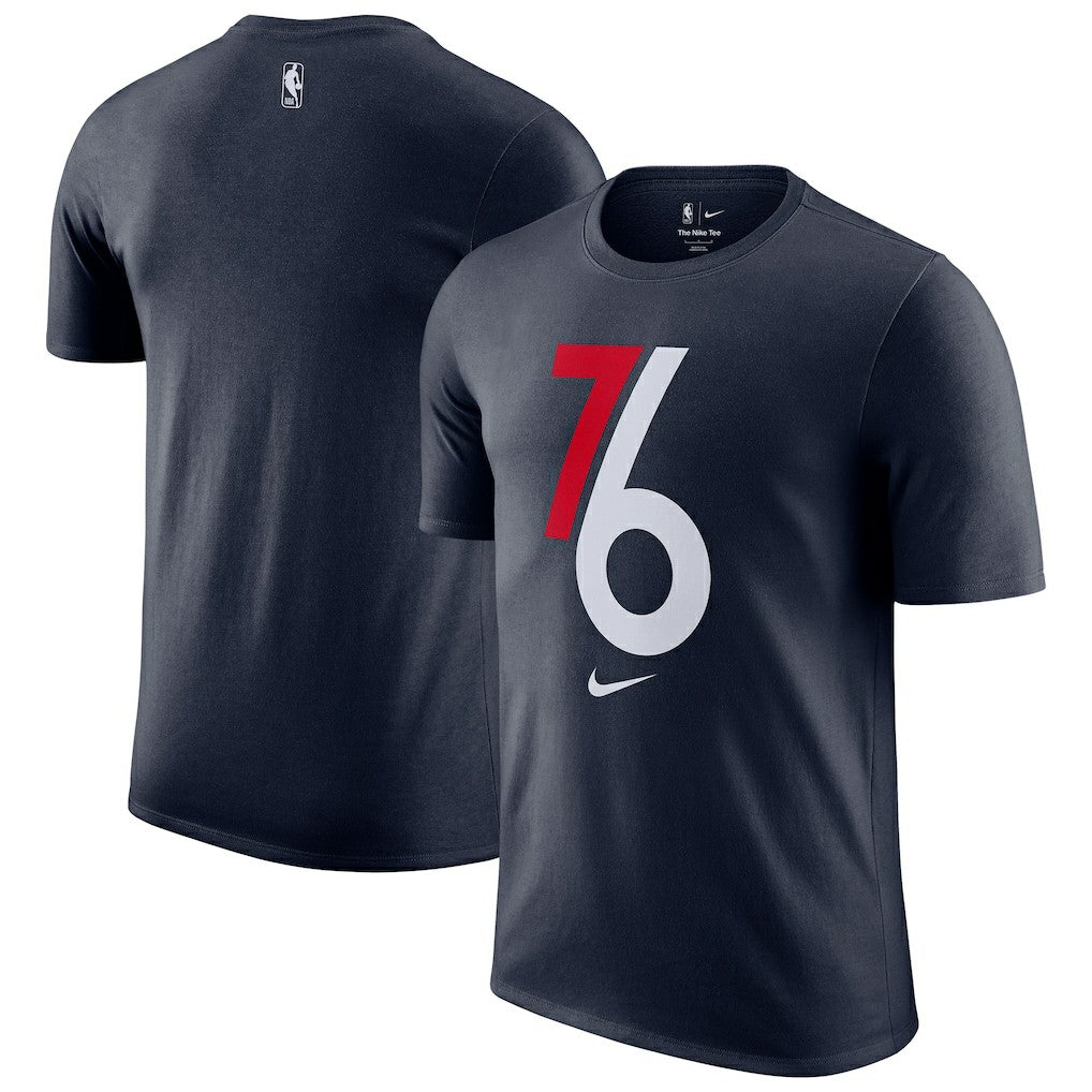 Nike Philadelphia 76ers 2025/26 City Edition Remix Essential Logo T-Shirt Navy