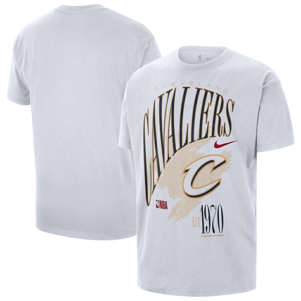 Nike Cleveland Cavaliers Unisex Classic Edition Hardwood Classics Vintage T-Shirt White