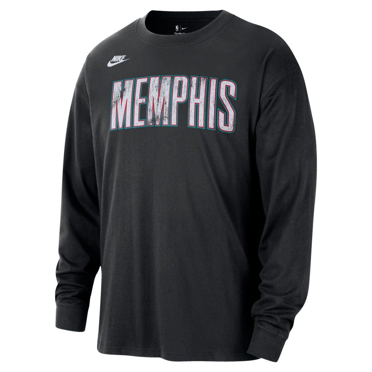 Nike Memphis Grizzlies Unisex Classic Edition Hardwood Classics Essential Logo Long Sleeve T-Shirt Black