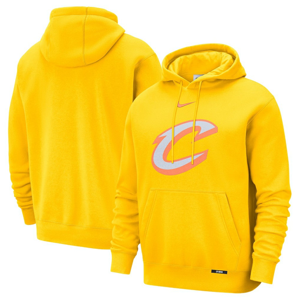 Nike Cleveland Cavaliers 2025/26 City Edition Essential Logo Remix Hoodie Yellow