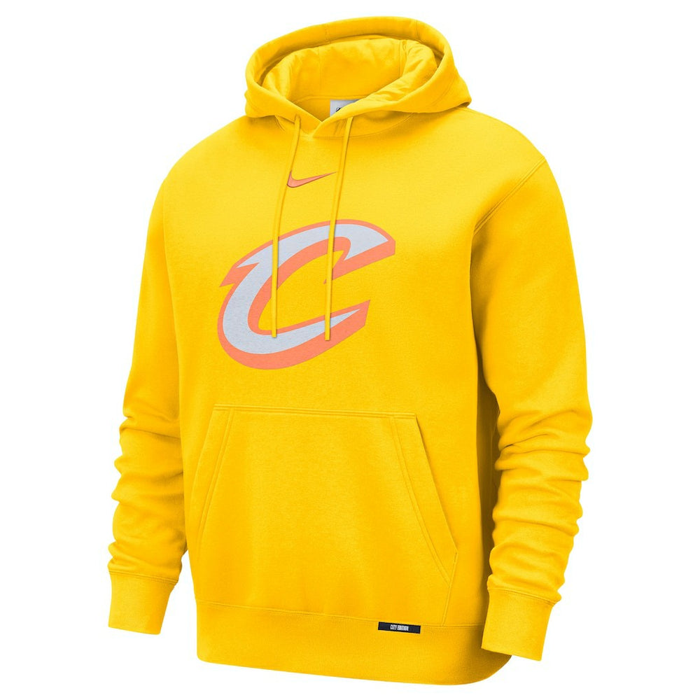 Nike Cleveland Cavaliers 2025/26 City Edition Essential Logo Remix Hoodie Yellow