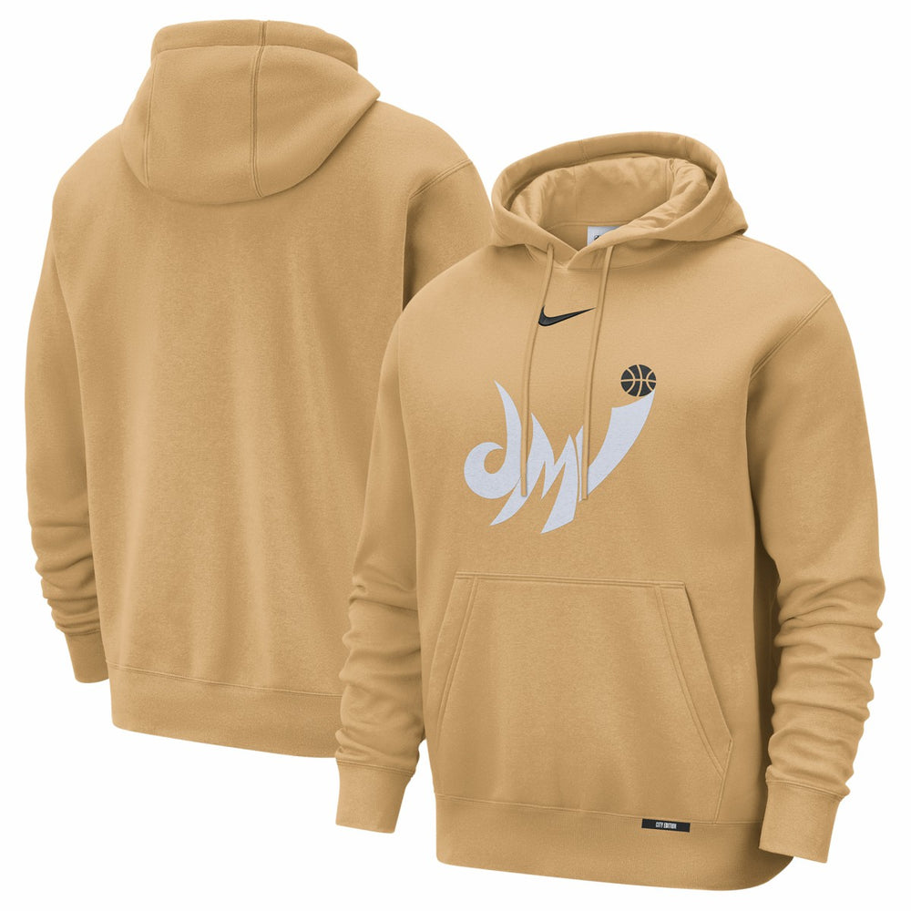 Nike Washington Wizards 2025/26 City Edition Essential Logo Remix Hoodie Gold