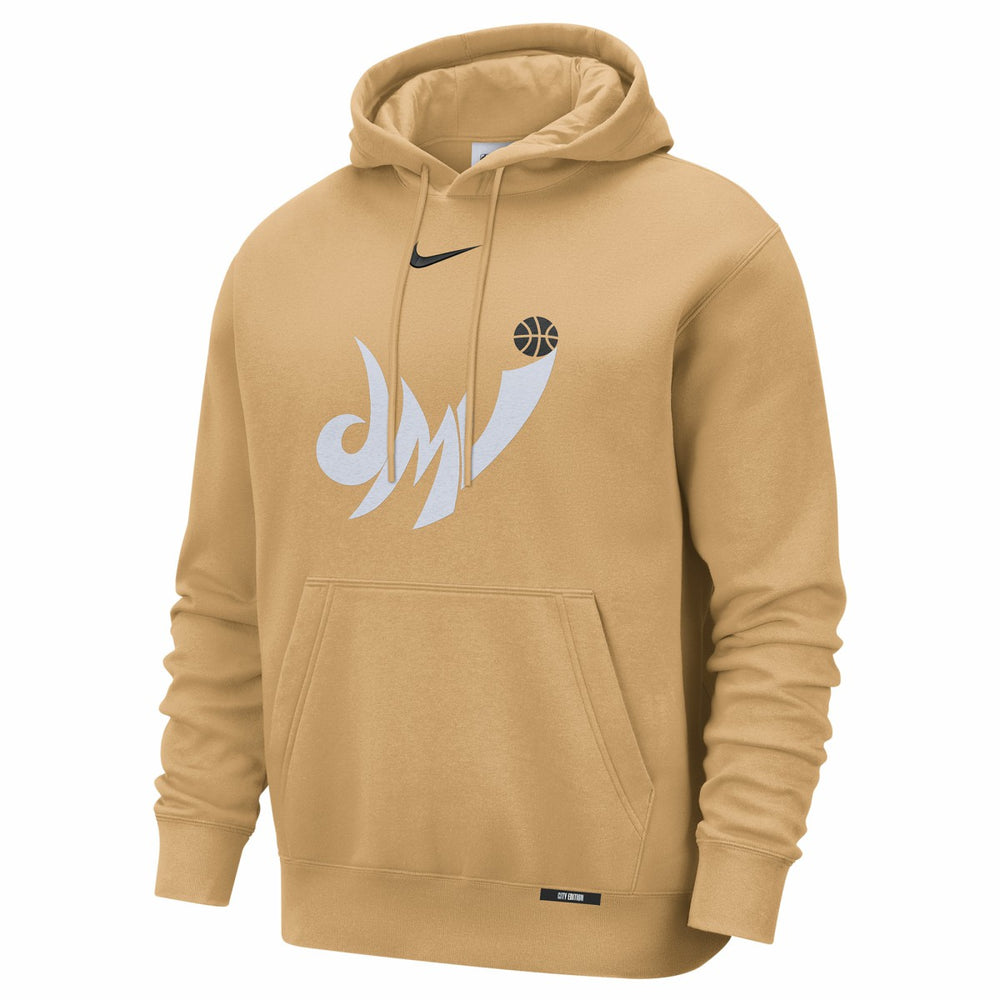 Nike Washington Wizards 2025/26 City Edition Essential Logo Remix Hoodie Gold