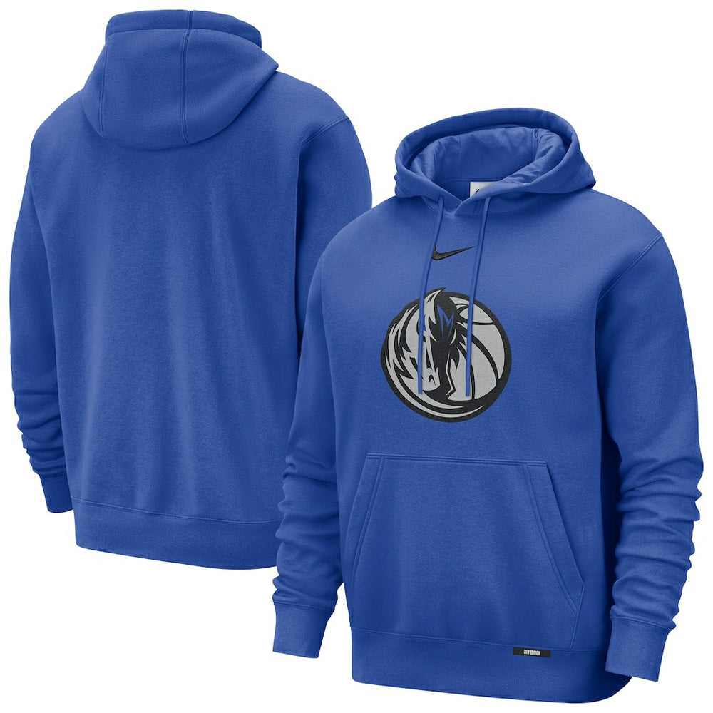 Nike Dallas Mavericks 2025/26 City Edition Essential Logo Remix Hoodie Blue