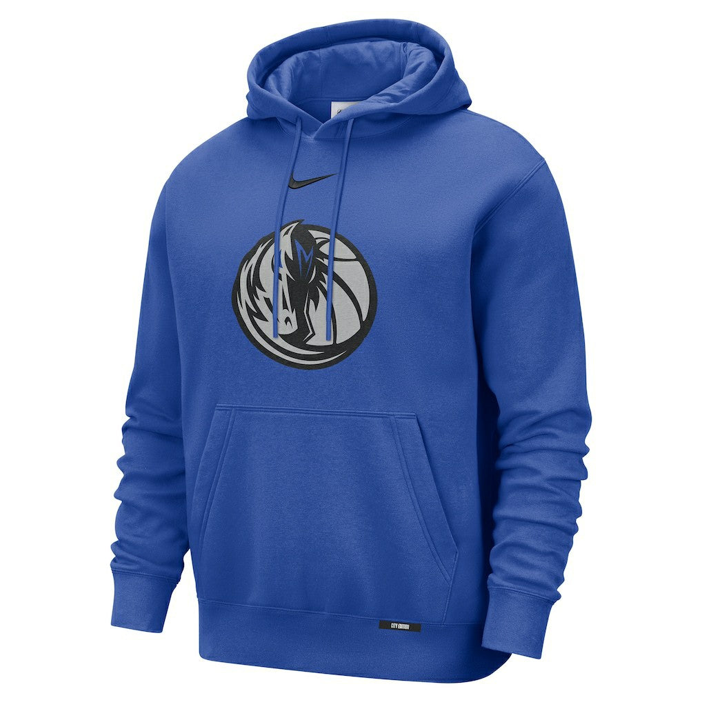 Nike Dallas Mavericks 2025/26 City Edition Essential Logo Remix Hoodie Blue