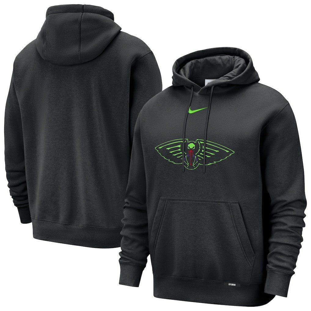 Nike New Orleans Pelicans 2025/26 City Edition Essential Logo Remix Hoodie Black