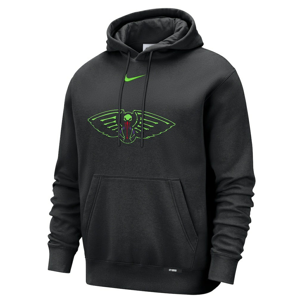 Nike New Orleans Pelicans 2025/26 City Edition Essential Logo Remix Hoodie Black