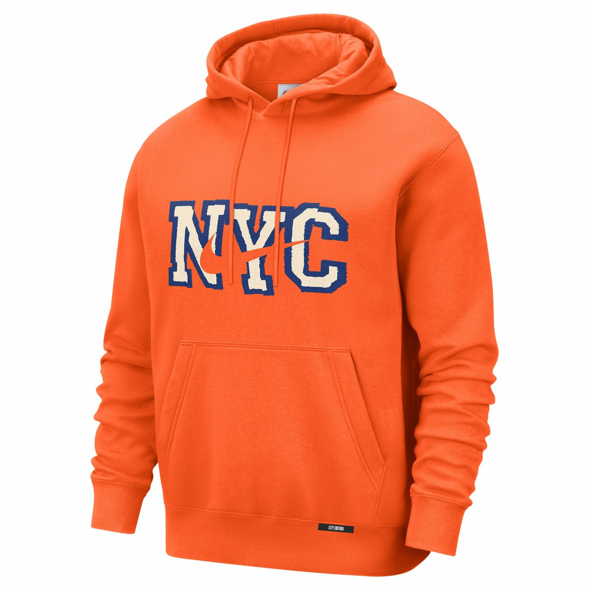 Nike New York Knicks 2025/26 City Edition Essential Logo Remix Hoodie Orange