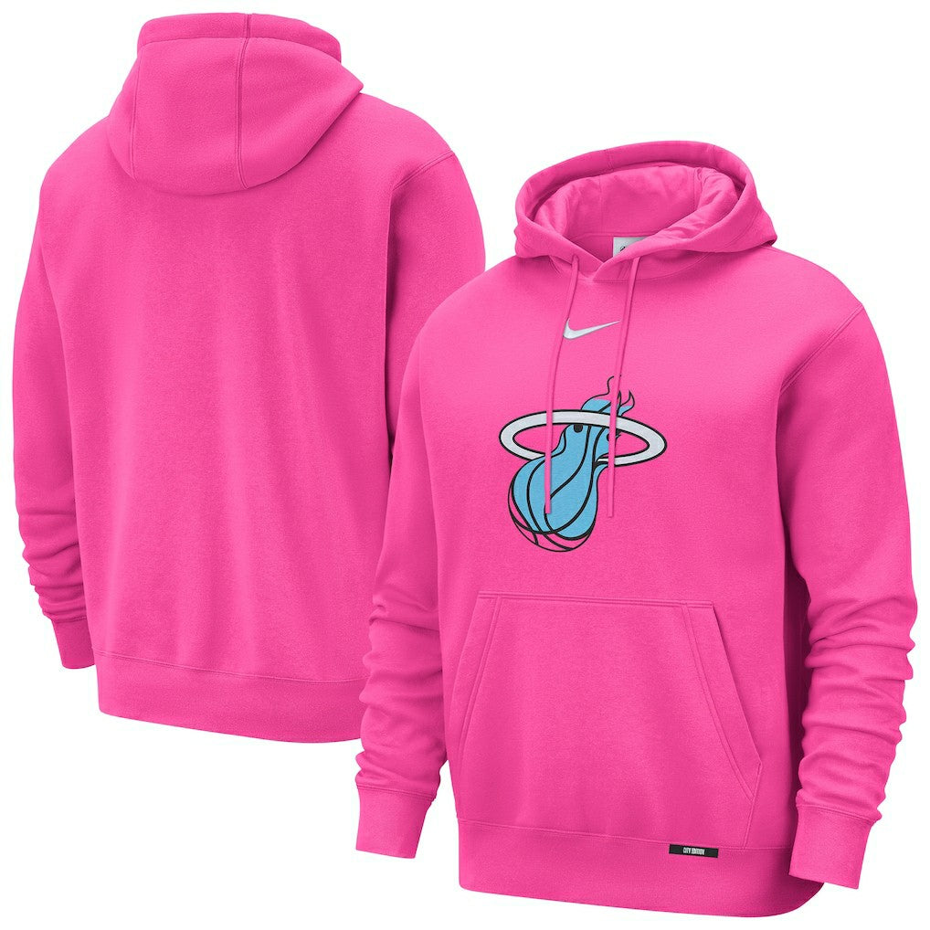 Nike Miami Heat 2025/26 City Edition Essential Logo Remix Hoodie Pink