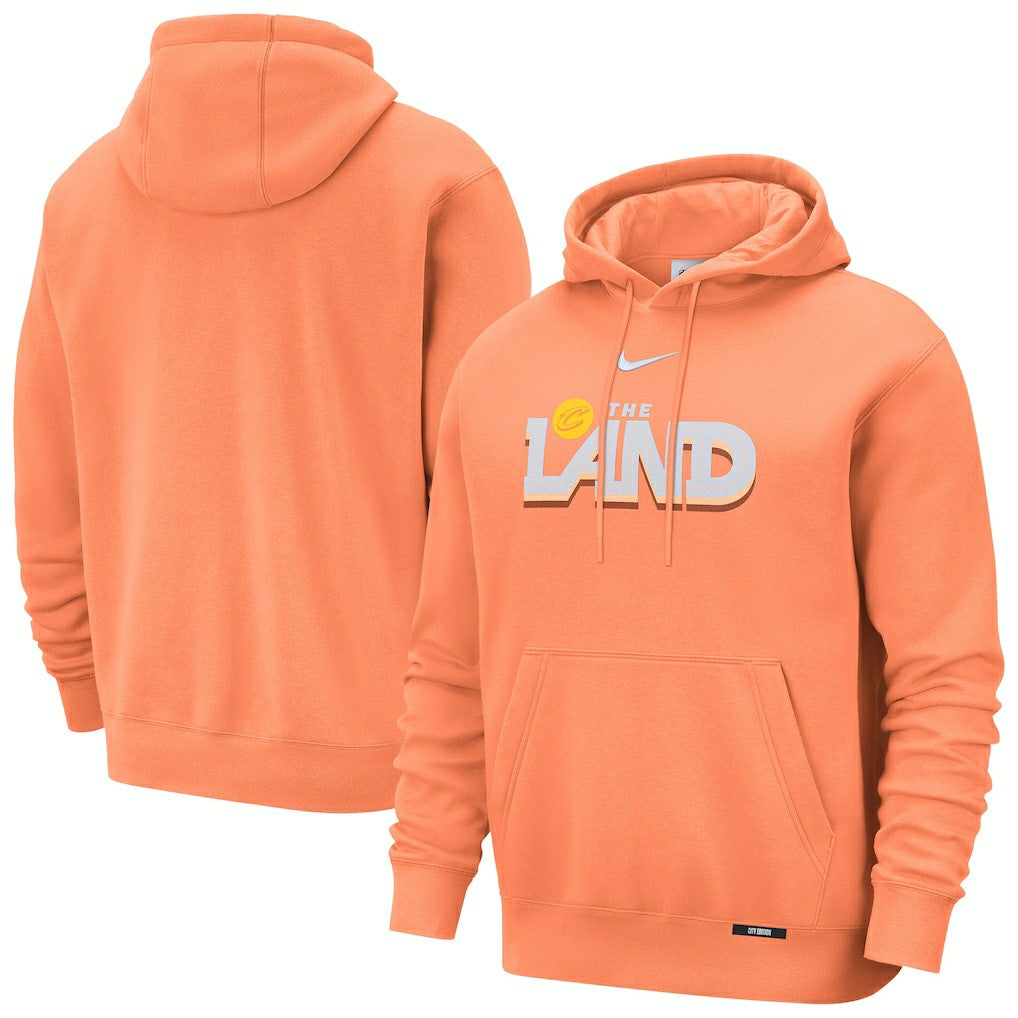 Nike Cleveland Cavaliers 2025/26 City Edition Essential Remix Club Hoodie Orange