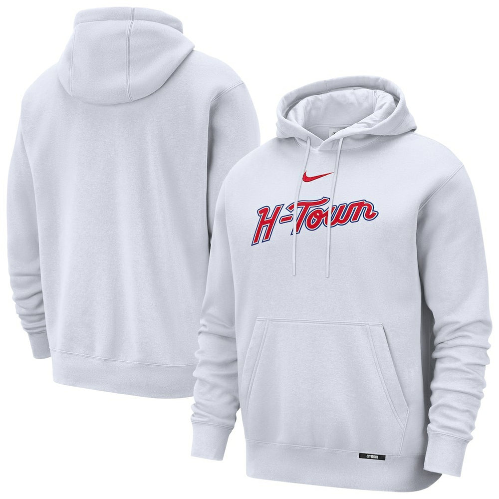 Nike Houston Rockets 2025/26 City Edition Essential Remix Club Hoodie White