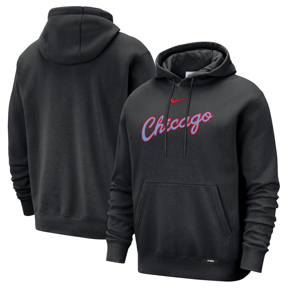 Nike Chicago Bulls 2025/26 City Edition Essential Remix Club Hoodie Black