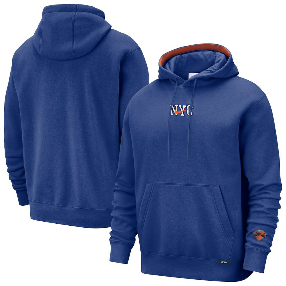 Nike New York Knicks 2025/26 City Edition Courtside Remix Premium Hoodie Blue