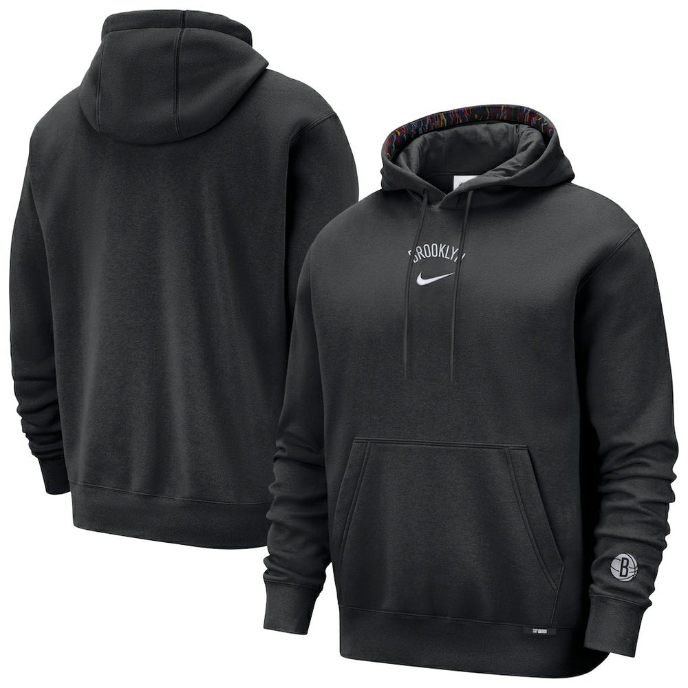 Nike Brooklyn Nets 2025/26 City Edition Courtside Remix Premium Hoodie Black
