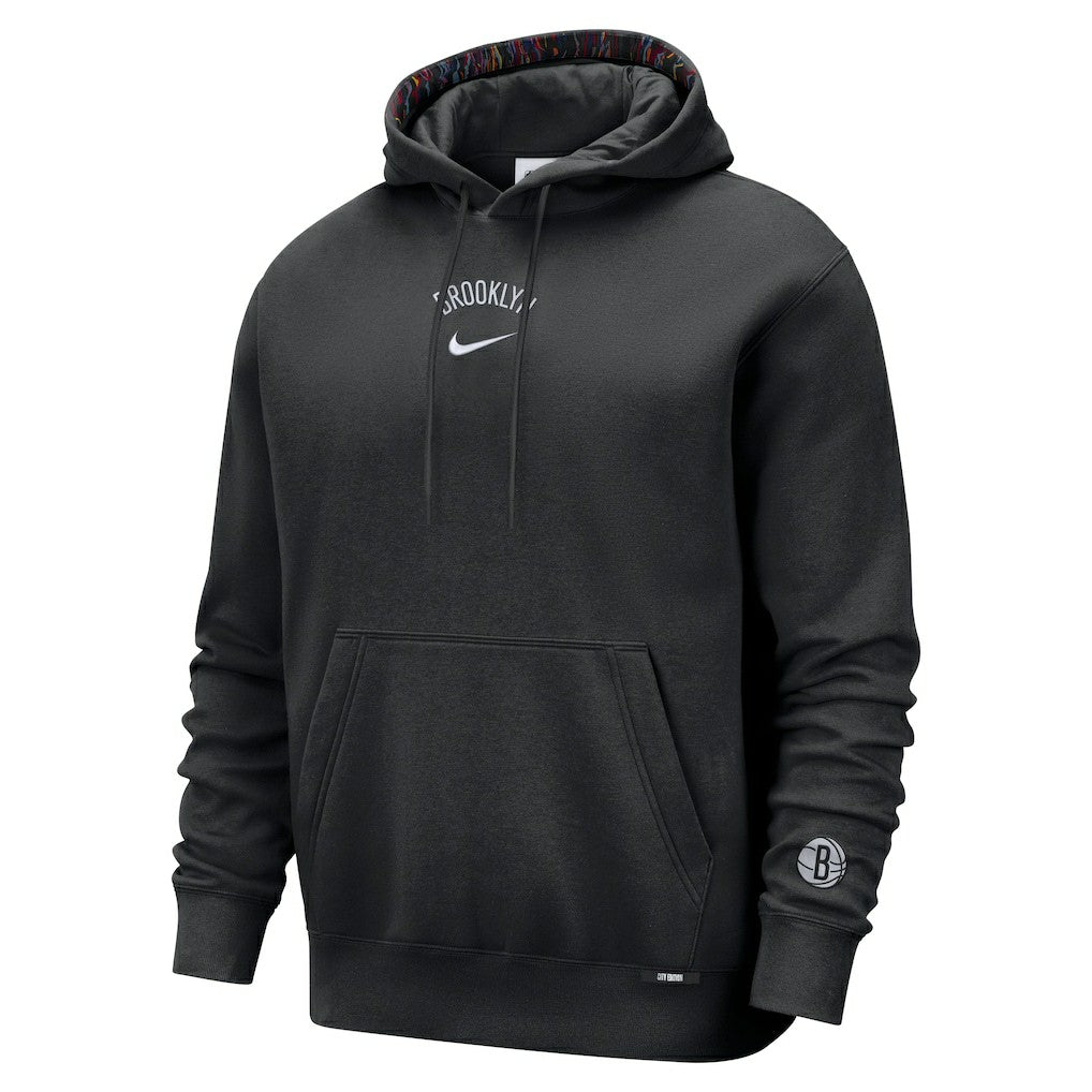 Nike Brooklyn Nets 2025/26 City Edition Courtside Remix Premium Hoodie Black