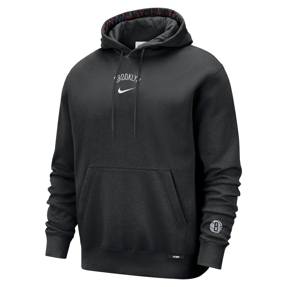 Nike Brooklyn Nets 2025/26 City Edition Courtside Remix Premium Hoodie Black