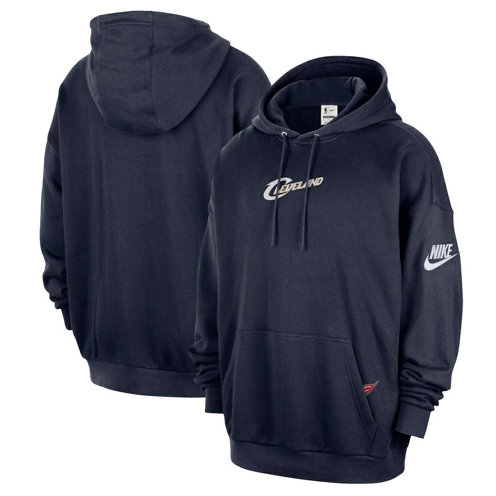 Nike Cleveland Cavaliers Classic Edition Hardwood Classics Premium Club Heavyweight Fleece Hoodie Navy