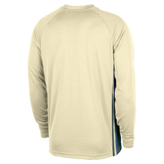 Nike Milwaukee Bucks 2025/26 City Edition Authentic Pregame Dri-FIT Long Sleeve Shooting T-Shirt Cream